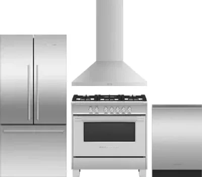 4 Piece Package Includes Refrigerator, Range, Hood And Dishwasher